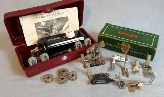 Singer Sewing Machine 301a Attachments And Buttonholer