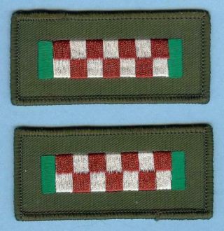 British Army Scottish Argyll & Sutherland Diced Sleeve Patches Flashes Trf Pair