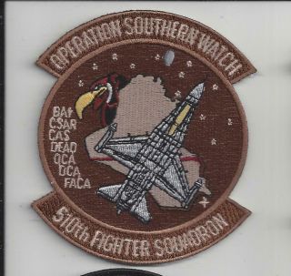 Patch Usaf 510th Fighter Sq Fs Operation Southern Watch Buzzards Jp