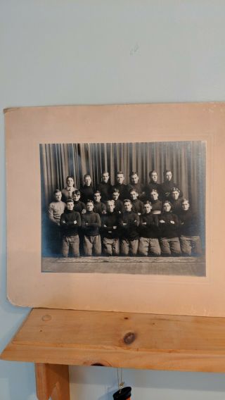 1900s Mens Football Team Cabinet Photo Vintage Sport Picture Antique