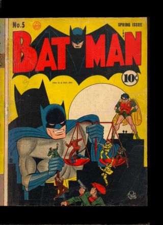 Dark Knight Classic Golden Age 1941 Batman 5 Front & Back Covers Only