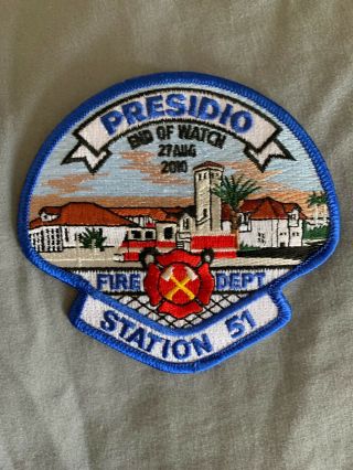Presidio,  Of San Francisco Ca California,  Limited “end Of Watch” Patch