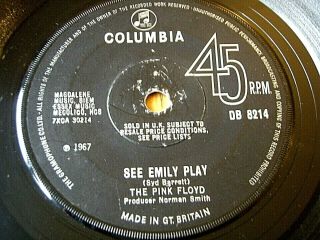 The Pink Floyd - See Emily Play 7 " Vinyl