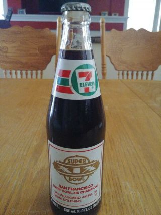 San Francisco 49ers Coca Cola Bottle From 7 - Eleven 1984 Bowl Win