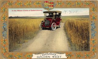 Br105754 In The Wheat Fields Of Saskatchewan Canada Golden West Oldtimer