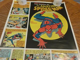 Origin Of The Spider - Man Poster Coca - Cola 1980 No Pin Holes
