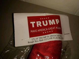Trump Make America Great Again Red Nylon Double Sided 12 " X18 " Car Flag