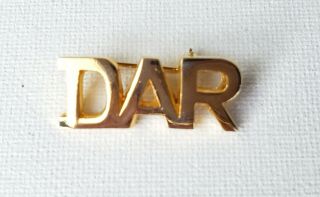 Dar Daughters Of The American Revolution Classic Initial Letter Logo Pin