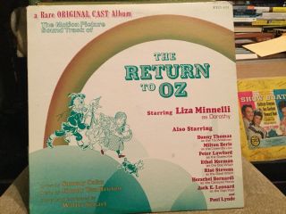 The Return To Oz Rare Cast Album Rescued From Oblivion Liza Import