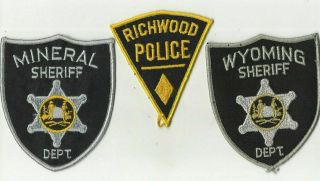 Richwood / Mineral / Wyoming (west Virginia) Police/sheriff Patches
