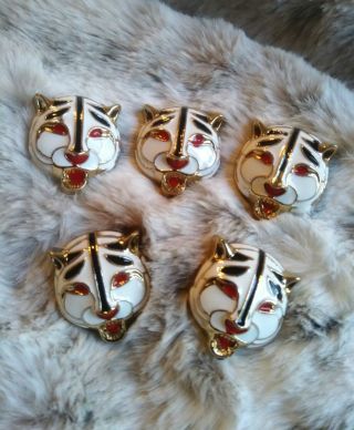 Button Gucci 5 Piece Set Gold And White Replacement