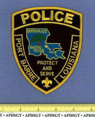Port Barre Louisiana Sheriff Police Patch Birthplace Of Bayou Teche River