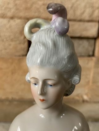 Goebel Half Doll Arms Away Nude Feathers In Hair 6.  5” 2