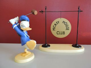 Disney Wdcc Mickey Mouse Club Donald Duck With Gong “the Big Finish”