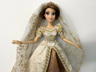 Disney Store Limited Edition 17 " Tangled Ever After Rapunzel Wedding Doll No Box