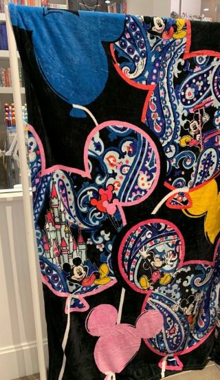 Disney Parks Vera Bradley Throw Blanket Mickey 