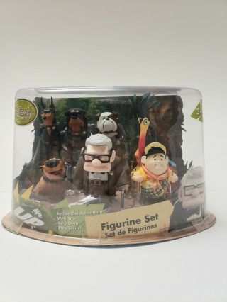 Disney Up Figurine Set Mib With Carl Fredricksen,  Russell,  Kevin,  Dug And More