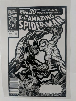Spiderman 375 Cover Overlay Australian Price Variant Production