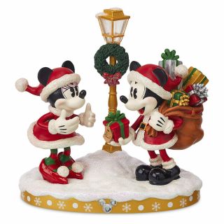 Disney Santa Mickey Mouse Santa And Minnie Christmas Light - Up Figurine N:3048