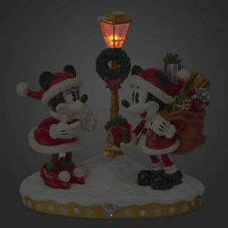 Disney Santa Mickey Mouse Santa and Minnie Christmas Light - Up Figurine N:3048 2