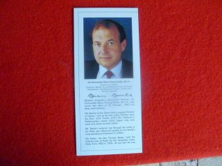 Fmr West Aust Premier Brian Burke Handsigned Info Photo Card