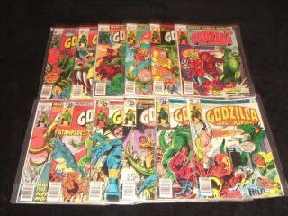 Marvel 1977 - 79 (1 - 24) Godzilla King Of The Monsters Complete Set Of 24 Vf (109)
