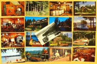 17 Postcards All From Severance Lodge Kezar Lake Center Lovell Maine Me 1 Rppc
