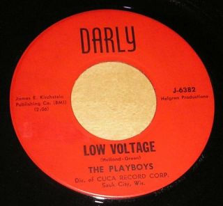 Private 1963 Wi Rockabilly/surf 45 - The Playboys " Low Voltage " Darly (cuca)