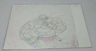 Fantastic Four Hand Drawn Animation Sketch Of The Thing With Cert Of Auth 14
