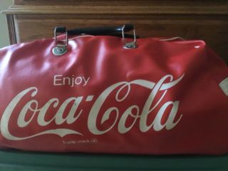 - Coca Cola Vinyl Doctor Style Bag And Two Vintage Coke Glasses