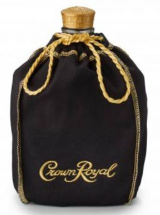 FIVE (5) Crown Royal Black Large 1.  75L Drawstring Bags 3