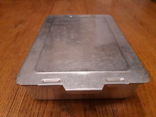 Vintage Mirro Aluminum Cake Pan W Slide & Lock On Lid 13 X 9 X 2 - 5/8 5488m