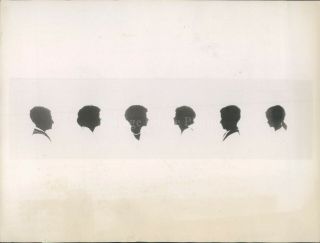 1929 Photo Silhouette Profile Morrow Colonel Lindbergh Family Mantel Art