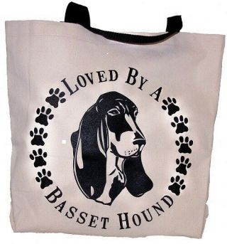 Loved By A Basset Hound Tote Bag Made In Usa