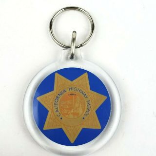 California Ca Highway Patrol • Keychain • Key Holder • Size 1 ¾ "