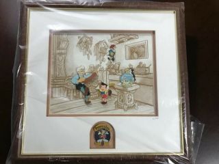 Disney Pinocchio 60th Anniversary 5 Pin Set Framed Limited Edition 61/1940