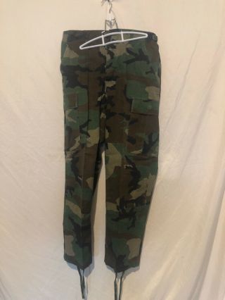 Military Combat Pants,  8415 - 01 - 184 - 1345 Small / Short Woodland Camo,  Gov.  Issue