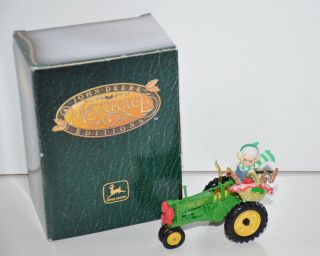 John Deer Enesco Tractor Ornament Masterpiece Editions Mrs.  Claus 1998