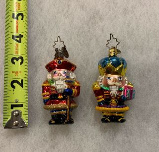 Christopher Radko Set Of Two Nutcracker Little Gems Ornaments