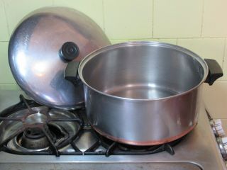 Revere Ware Stock Pot Dutch Oven W Lid Stainless Copper Clad 6 Qt Usa Cb