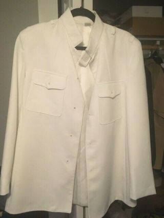 Us Navy - Service Dress White Uniform - Choker Whites - 50l