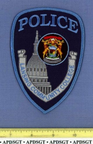 Lansing Community College Michigan Sheriff School Campus Police Patch Dome Fe