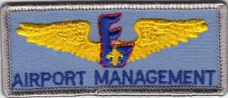Air Exploring " Airport Management " Patch (ries Ae47e),  Issued 1986 - 91,