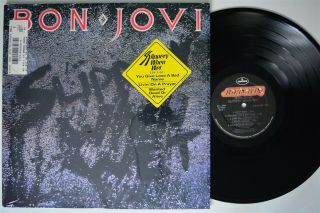 Bon Jovi Slippery When Wet Mercury Lp Nm Shrink W/hype Sticker Sterling Sound