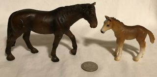 Schleich Holsteiner Mare & Foal 2001 Horse Animal Figures Retired