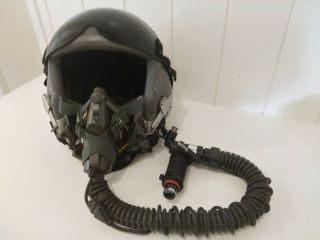Usaf Pilot Flight Helmet W/ Oxygen Mask And Visors,  Size Med - - -