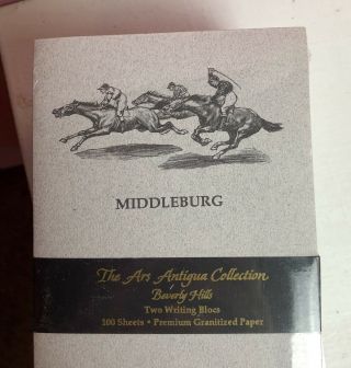 Ars Antigua Writing Blocs Notepad Middleburg Horses Vintage