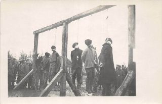 D69/ Rppc Postcard C1910 Czechoslovakia Czechs Prisoners Hanging Austria C1915