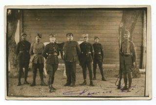 Greece Turkey Corlu Tiroloi Hellenic Army Officers At Train Station Old Photo