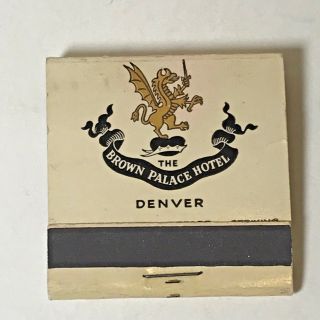 Vintage Book Feature Front Strike Matches The Brown Palace Hotel Denver Colorado